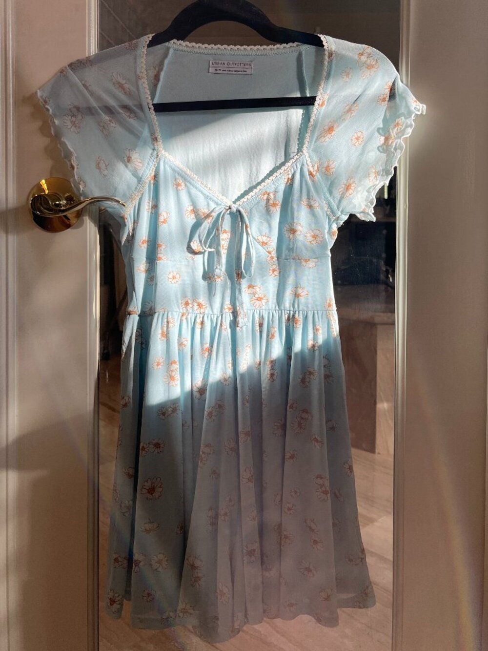 Urban Outfitters Baby Blue Floral Romper